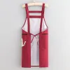 Customized waterproof apron, oil-proof and stain-resistant, kitchen, home, fashionable cooking, printed, catering work clothes, new style waist wrap Application Scenario